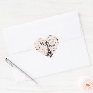 Paris France Gifts and Souvenirs Heart Sticker