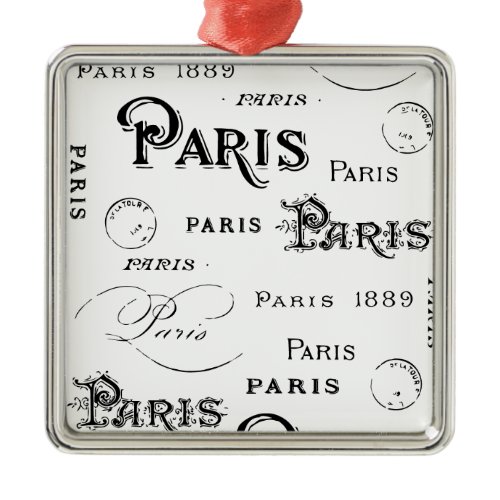 Paris France Gifts and Souvenirs Metal Ornament
