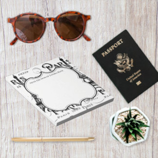 Paris France Gifts and Souvenirs Notepad
