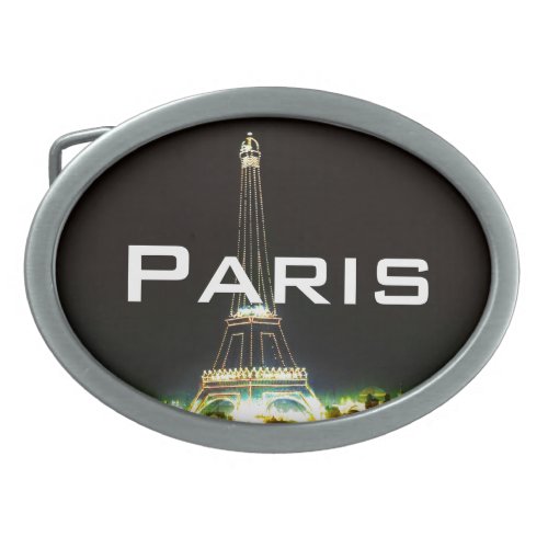 Paris France Gifts and Souvenirs Oval Belt Buckle