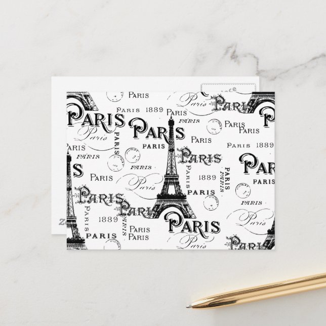 Paris France Gifts and Souvenirs Postcard (Front/Back In Situ)