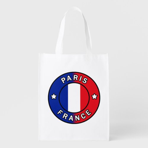 Paris France Grocery Bag