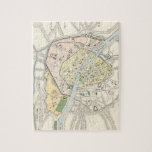 [ Thumbnail: Paris, France: Historical, Vintage Map Jigsaw Puzzle ]