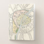 [ Thumbnail: Paris, France: Historical, Vintage Map Pocket Folder ]