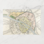 [ Thumbnail: Paris, France: Historical, Vintage Map Trinket Tray ]