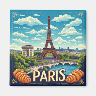 🧲 Paris France Holiday Memory For World Travelers Magnet