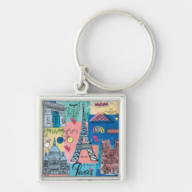 Paris, France Keychain (Front)