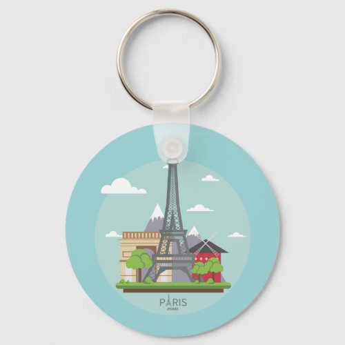 Paris France Landmarks Eiffel Tower Key Chains