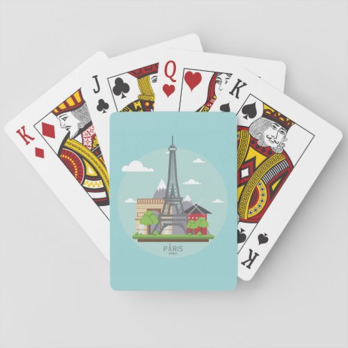 Paris France Landmarks Eiffel Tower Playing Cards