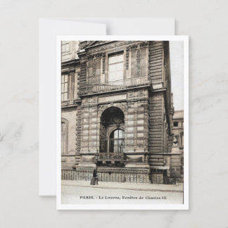 Paris France Le Louvre Charles IX Window Vintage Postcard