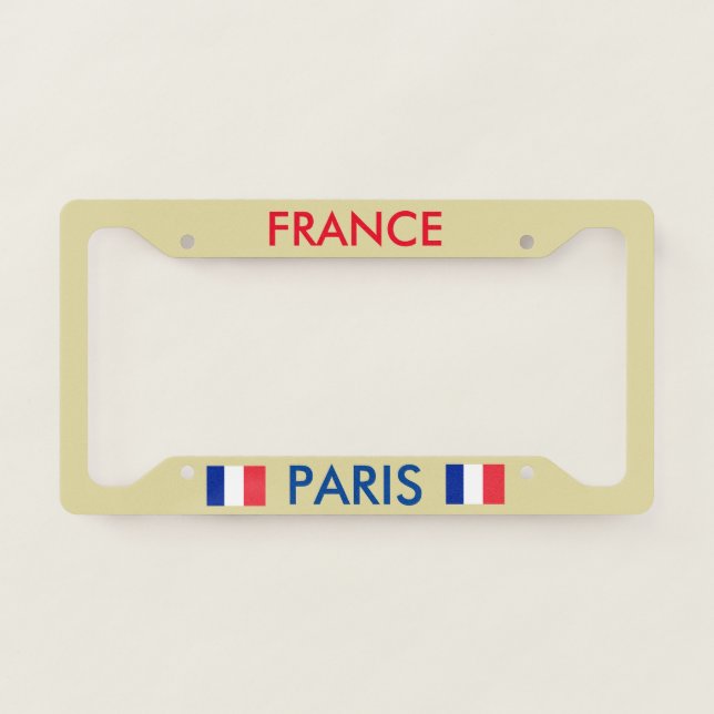 Paris France License Plate Frame (Front)