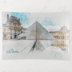 Paris France Louvre Trinket Tray – Watercolor Art