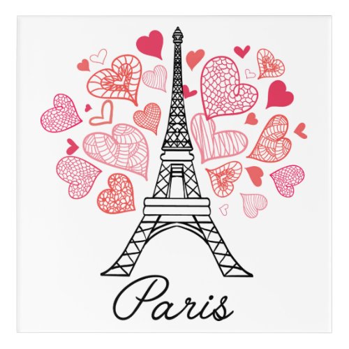 Paris France Love Acrylic Print