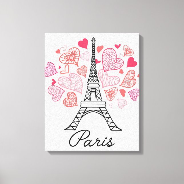 Paris, France Love Canvas Print (Front)