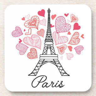 Paris, France Love Drink Coaster