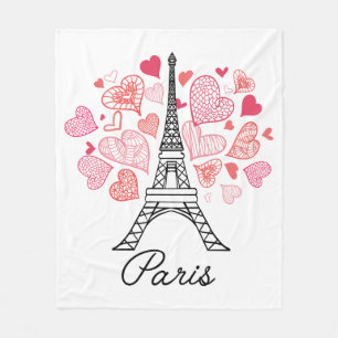 Paris, France Love Fleece Blanket