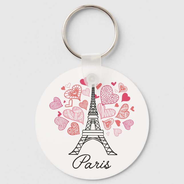 Paris, France Love Keychain (Front)