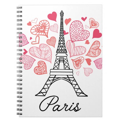 Paris France Love Notebook