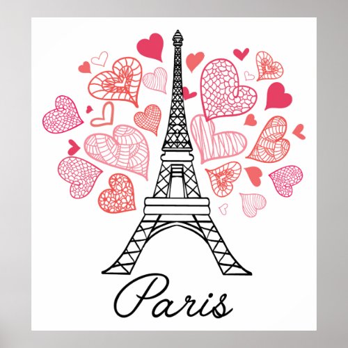 Paris France Love Poster
