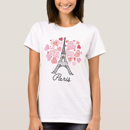 Paris France Love T_Shirt
