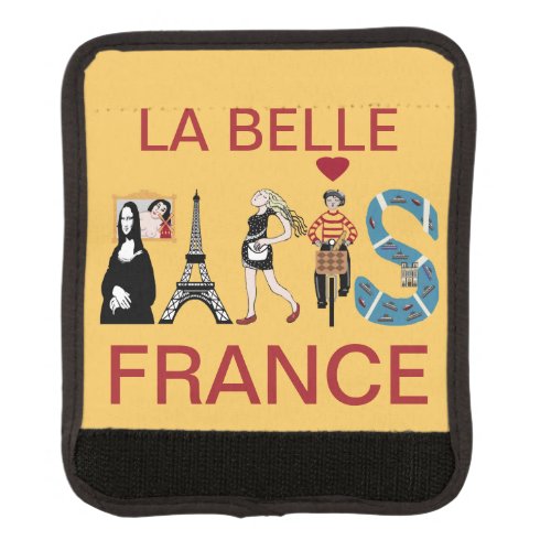 Paris France Luggage Handle Wrap