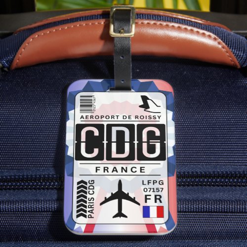 Paris France Luggage Tag