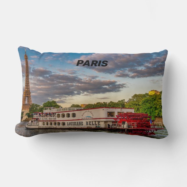 Paris - France Lumbar Pillow (Front)