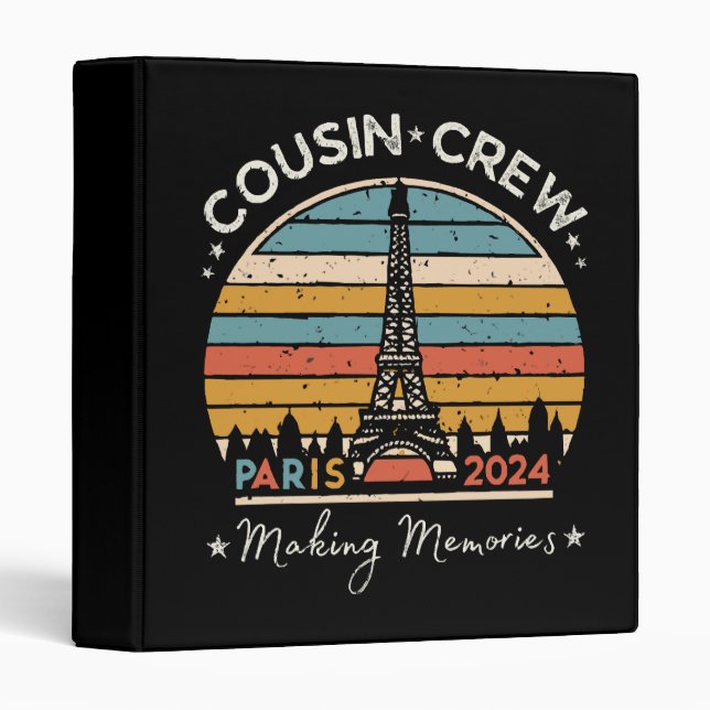 Paris France Making Memories 2024 3 Ring Binder (Front/Spine)