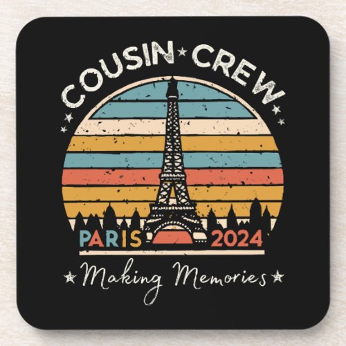 Paris France Making Memories 2024 Beverage Coaster