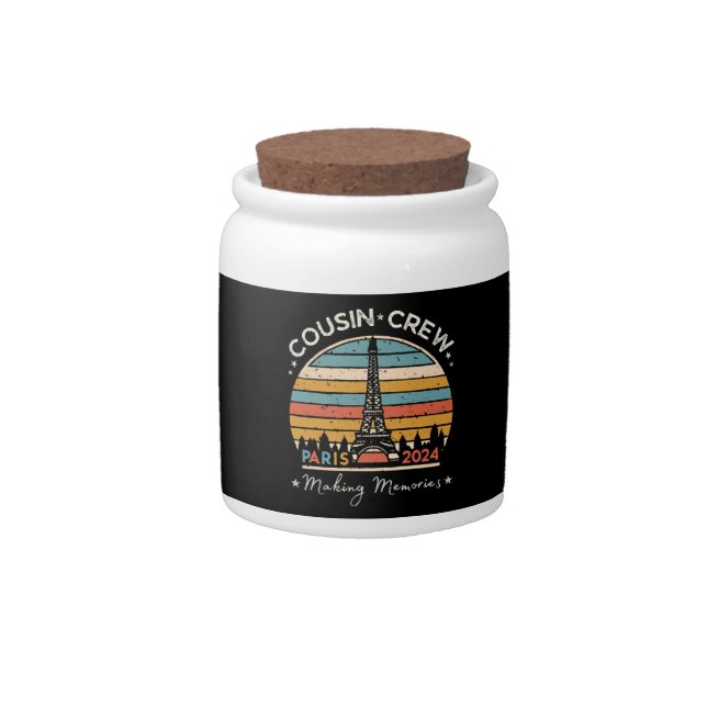 Paris France Making Memories 2024 Candy Jar (Front)