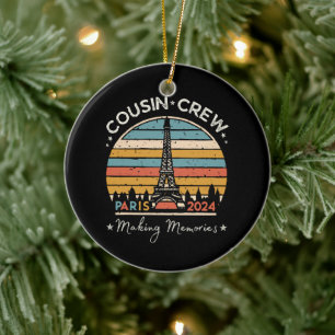Paris France Making Memories 2024 Ceramic Ornament