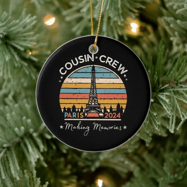 Paris France Making Memories 2024 Ceramic Ornament (Tree)