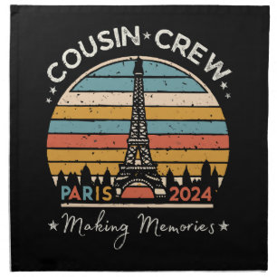 Paris France Making Memories 2024 Cloth Napkin