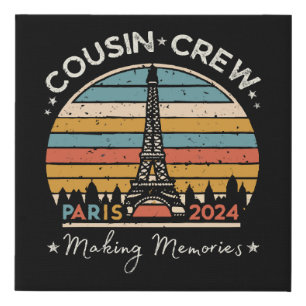 Paris France Making Memories 2024 Faux Canvas Print