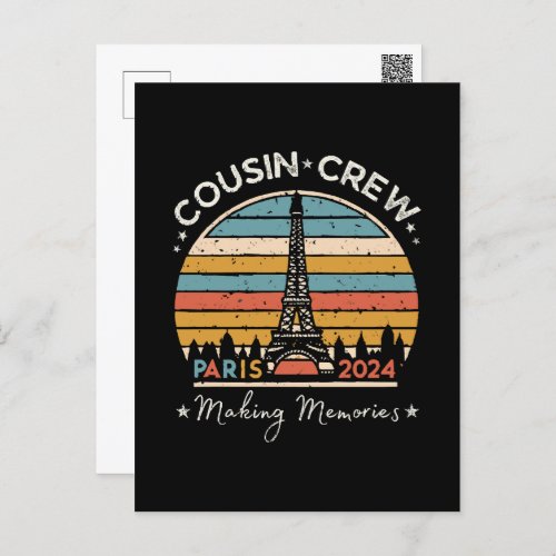 Paris France Making Memories 2024 Holiday Postcard