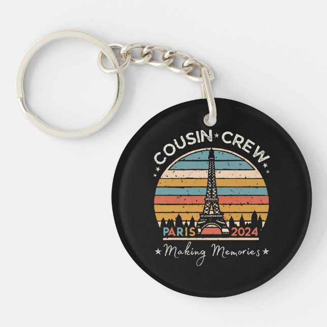 Paris France Making Memories 2024 Keychain (Front)