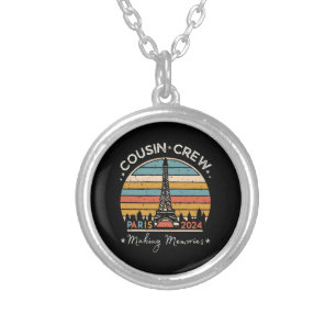 Paris France Making Memories 2024 Silver Plated Necklace