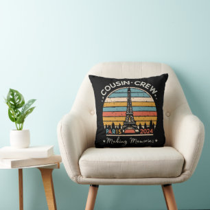 Paris France Making Memories 2024 Throw Pillow