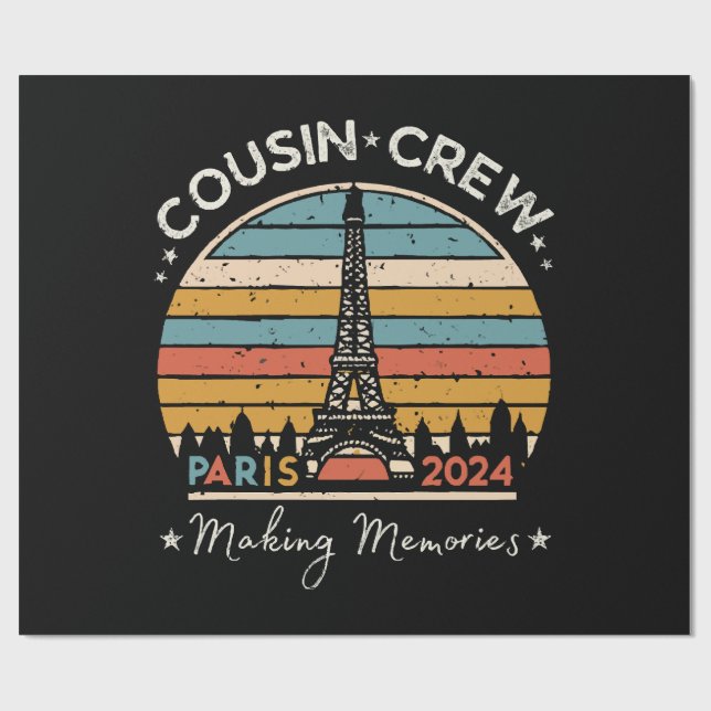 Paris France Making Memories 2024 Wrapping Paper (Flat)