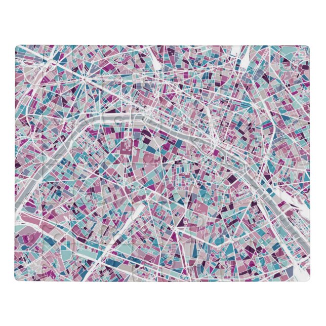 Paris France Map Jigsaw Puzzle (Puzzle Horizontal)