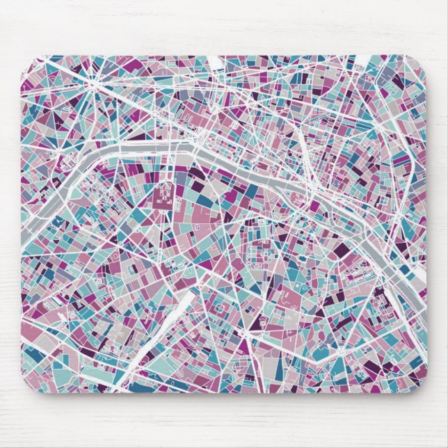 Paris France Map Mouse Pad (Front)