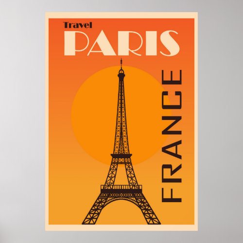 Paris France Modern Poster