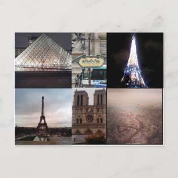 Paris France Multiview Postcard by teknogeek at Zazzle
