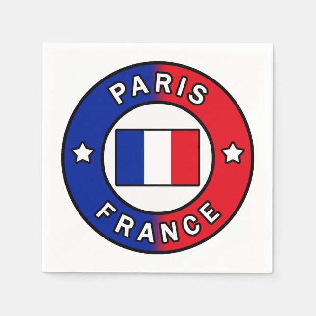 Paris France Napkins (Front)