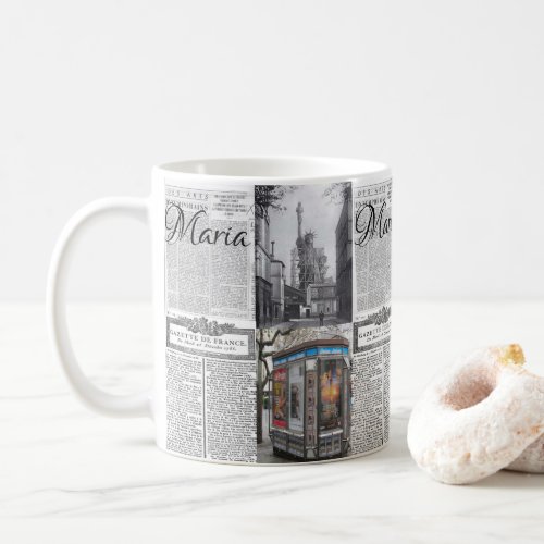 Paris France Newspaper Mug