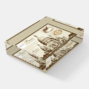 Paris France Non-Postage Postcard Paperweight