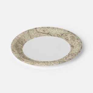 Paris France Paper Plates
