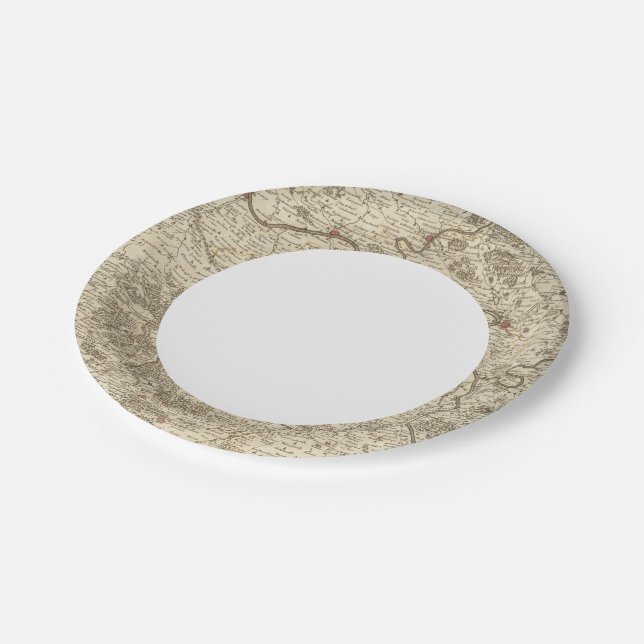 Paris France Paper Plates (Angled)