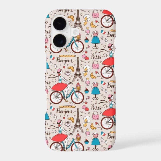Paris France Pattern Iphone Case (Back)