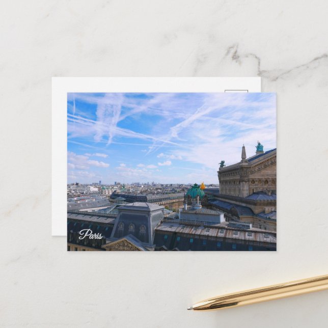 Paris. France.  Postcard (Front/Back In Situ)